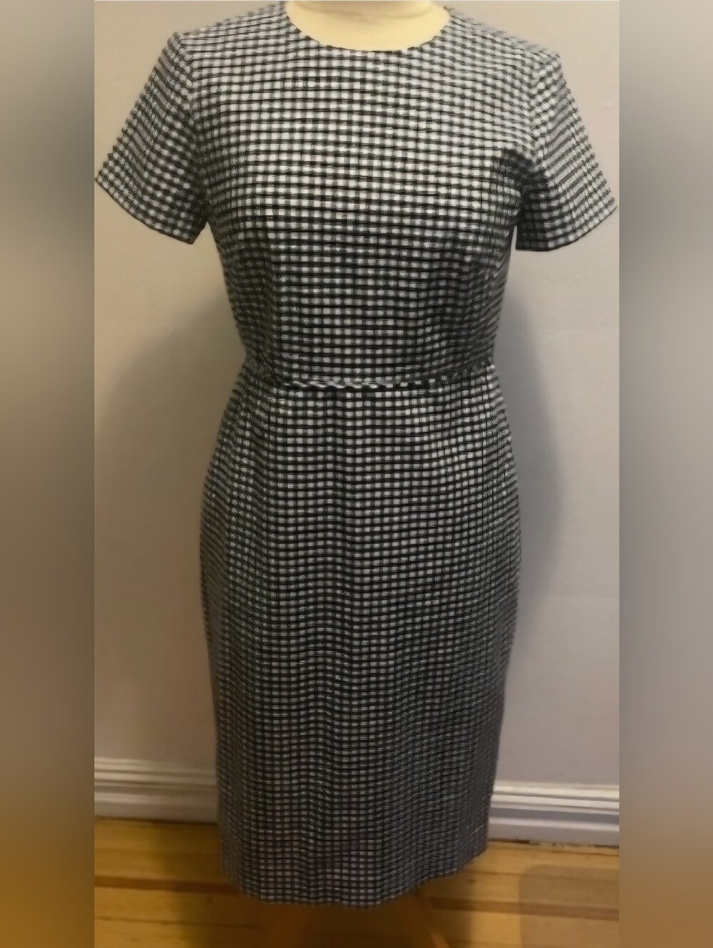NWT J.Crew Gingham Sheath Dress - Sz 8